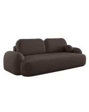 Brązowa sofa do poczekalni z pojemnikiem i funkcją spania - Lissendo w sklepie Edinos.pl