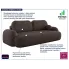 Brązowa nowoczesna sofa Lissendo