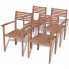 Zestaw drewnianych krzeseł ogrodowych Malion 3X