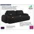 Czarna sofa tapicerowana Lissendo