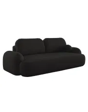 Czarna nowoczesna sofa rozkładana boucle - Lissendo w sklepie Edinos.pl