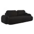 Czarna nowoczesna sofa rozkładana boucle - Lissendo