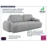Szara tapicerowana sofa Lissendo
