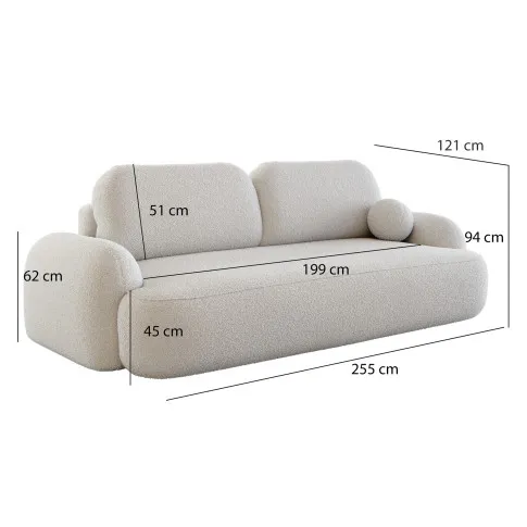 wymiary sofy Lissendo