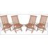 Szczegółowe zdjęcie nr 4 produktu Tekowe krzesła ogrodowe Soriano - 4 szt