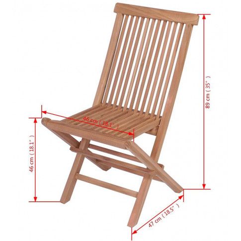 Szczegółowe zdjęcie nr 10 produktu Tekowe krzesła ogrodowe Soriano - 4 szt