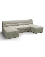 Jasnoszary narożnik tapicerowany z pojemnikiem - Torvesso w sklepie Edinos.pl