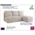 Kremowa rozkłądana sofa narożna Merello 3X