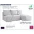 Jasnoszara sofa z pojemnikiem Merello 3X