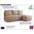 Ciemnobeżowa sofa narożna Merello 3X