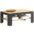 Prostokątna ława kawowa z półką Assoni 6X grafit + dąb evok