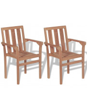 Zestaw drewnianych krzeseł ogrodowych - Jayden w sklepie Edinos.pl