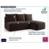 Brązowa sofa narożna Merello 4X
