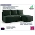 Zielona sofa narożna z funkcją spania Merello 4X
