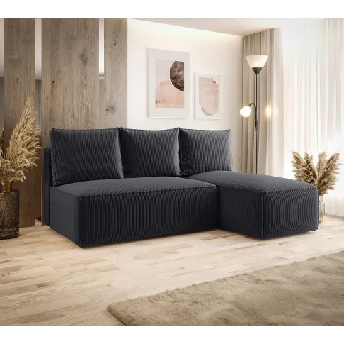 Aranżacja wnętrza z grafitowym narożnikiem Merello 4X