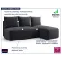 Grafitowa sofa narożna Merello 4X