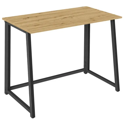 Proste biurko dopracy zdalnej Odix dąb artisan + czarny