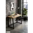 Składane biurko pod laptopa dąb artisan   czarny Odix w home office