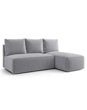 Jasnoszary narożnik rozkładany z pojemnikiem - Merello 4X w sklepie Edinos.pl