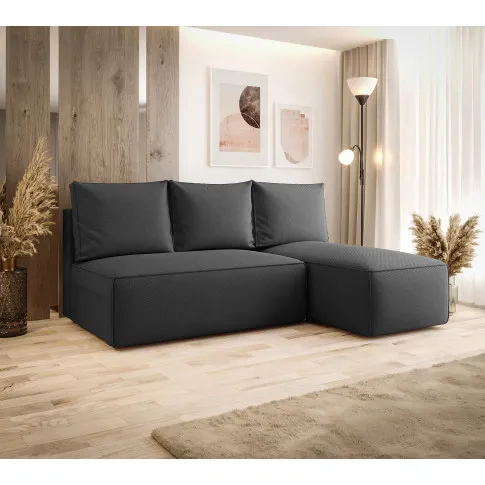 Zdjęcie ciemnoszary tapicerowany narożnik rozkładany Merello 4X | Edinos.pl