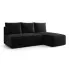 Czarna rozkładana sofa narożna z funkcją spania - Merello 4X