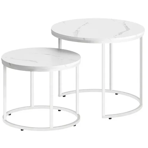 Zestaw 2 okrągłych stolików kawowych Philos 5X