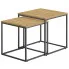 Zestaw 2 kwadratowych stolików kawowych 2w1 dąb artisan - Toren