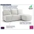 Biała tapicerowana sofa narożna  Merello 5X