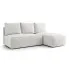 Biała sofa narożna z pojemnikiem - Merello 5X