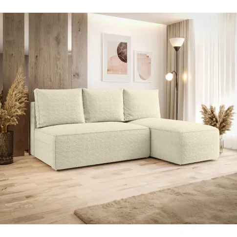 Aranżacja wnętrza z kremowym narożnikiem Merello 5X