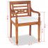 Wymiary zestawu drewnianych krzeseł ogrodowych Kselia 2X