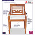 Zestaw drewnianych krzeseł ogrodowych Kselia 2x infografika