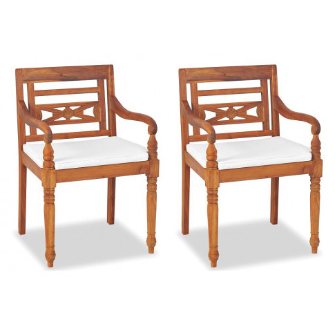 Zestaw drewnianych krzeseł ogrodowych Kselia 2X