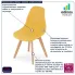 Krzesło musztardowe w skandynawskim stylu Pipi 4X