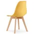 Musztardowe krzesło kuchenne Pipi 4X
