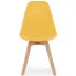 Musztardowe krzesło plastikowe do jadalni Pipi 4X