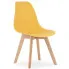 Musztardowe krzesło na drewnianych nogach - Pipi 4X