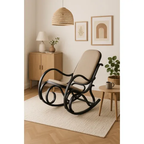 Zdjęcie fotel bujany dla seniora vintage z drewna giętego Patma | Edinos.pl