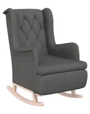 Ciemnoszary bujany fotel dla seniora - Falup w sklepie Edinos.pl