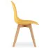 Musztardowe krzesło skandyanwskie z kompletu krzeseł Pipi