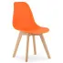 Pomarańczowe skandynawskie krzesło do stołu - Pipi 4X