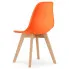 Pomarańczowe krzesło z zestawu 4 krzeseł Pipi