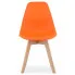 Pomarańczowe krzesło z kompletu 4 krzeseł skandynawskich Pipi