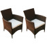 Komplet brązowych krzeseł ogrodowych - Galippe