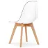 Przezroczyste krzesło na drewnianych nogach Pipi 4X