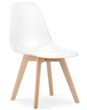 Przezroczyste krzesło skandynawskie ghost - Pipi 4X w sklepie Edinos.pl