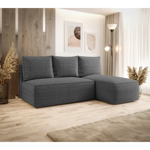 Wizualizacja wnętrza z ciemnoszarym narożnikiem Merello 5X