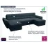 Granatowa sofa narożna Merello 5X