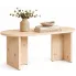 Naturalny drewniany stolik kawowy owalny - Zovini