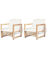 Zestaw bambusowych krzeseł ogrodowych - Mollie w sklepie Edinos.pl